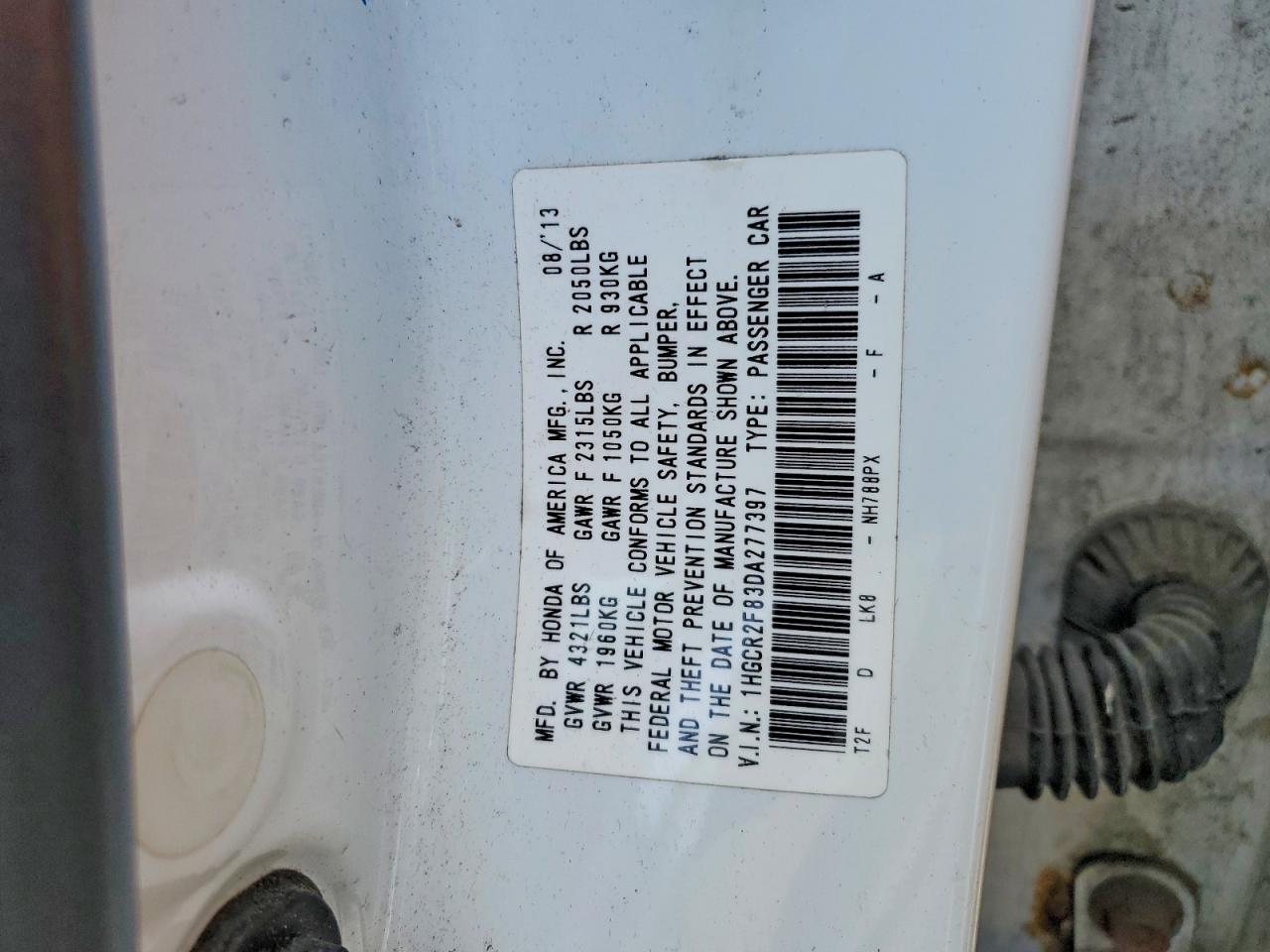 2013 HONDA ACCORD photo 23