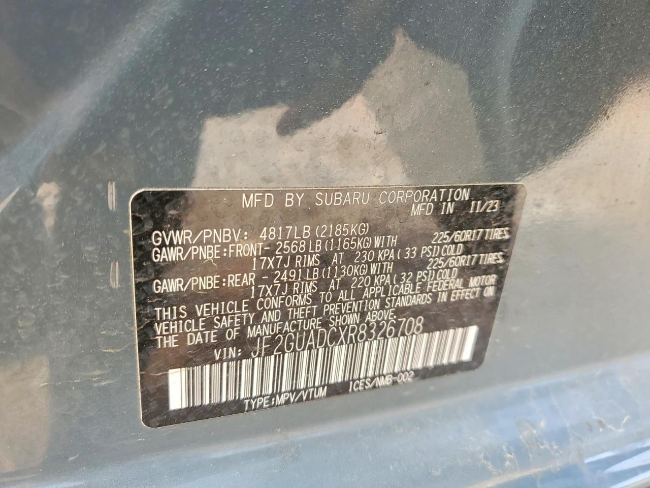2024 SUBARU CROSSTREK PREMIUM photo 13