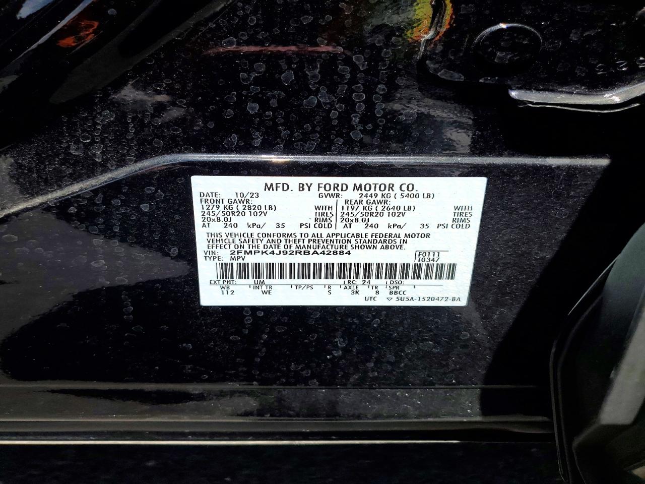 2024 FORD EDGE SEL photo 14