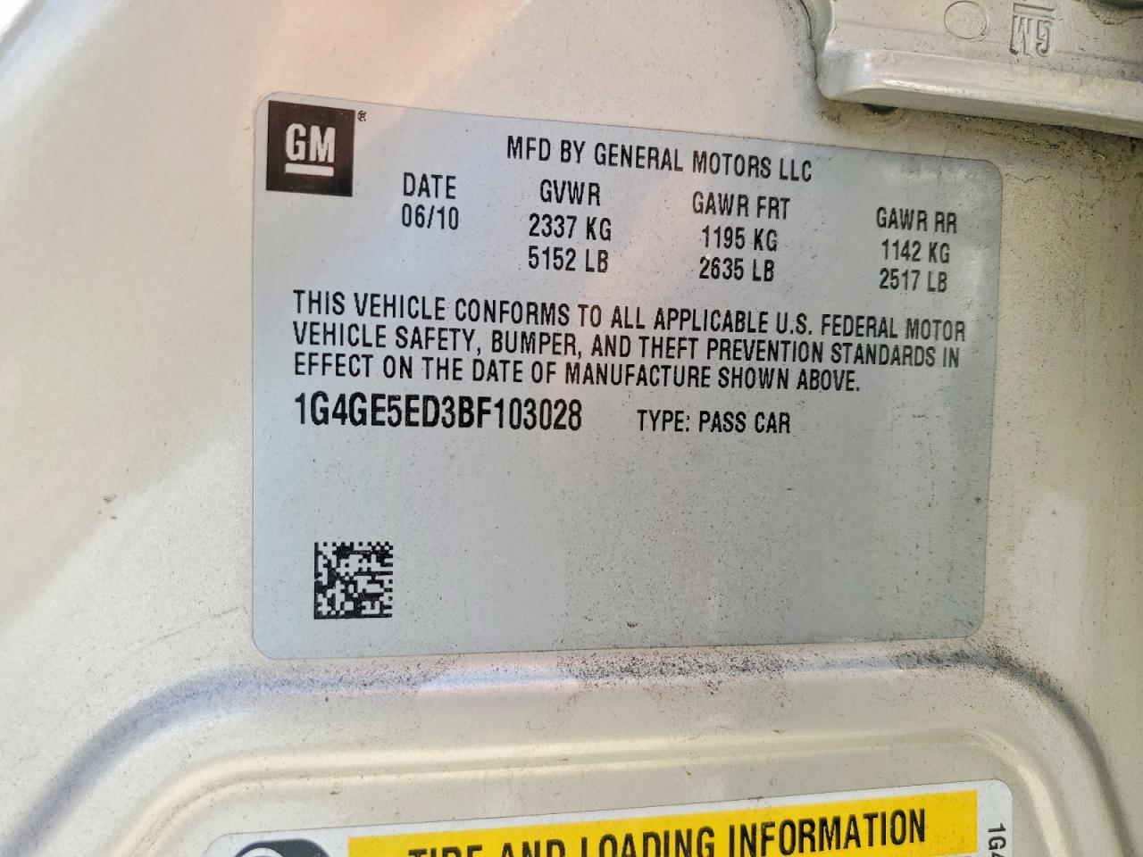 2011 BUICK LACROSSE CXS photo 23
