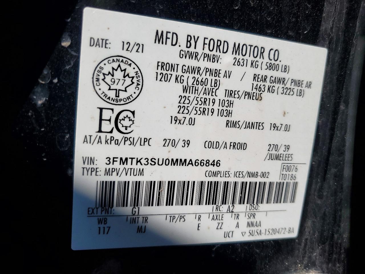 2021 FORD MUSTANG MACH-E PREMIUM photo 27