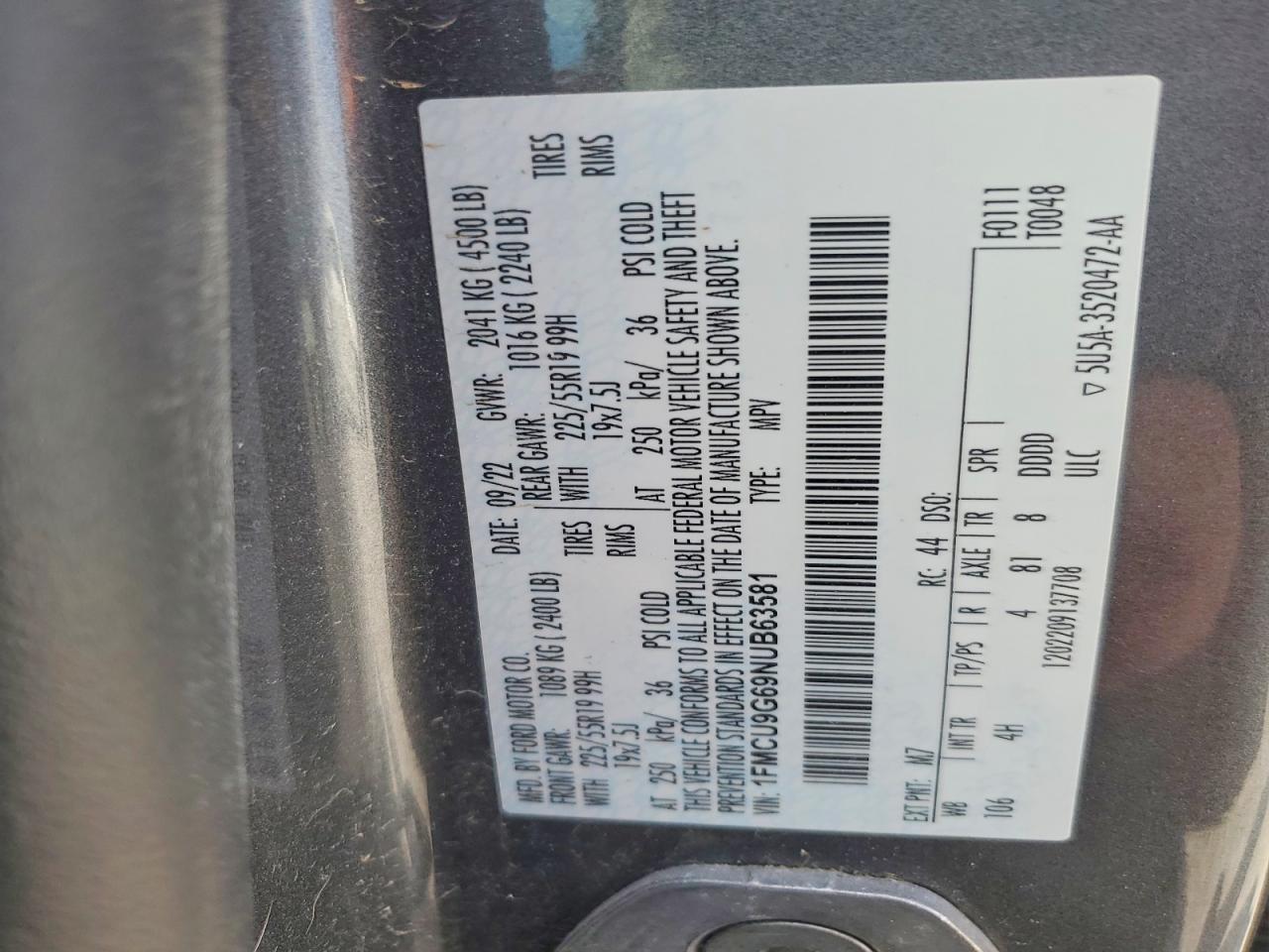 2022 FORD ESCAPE SE photo 23