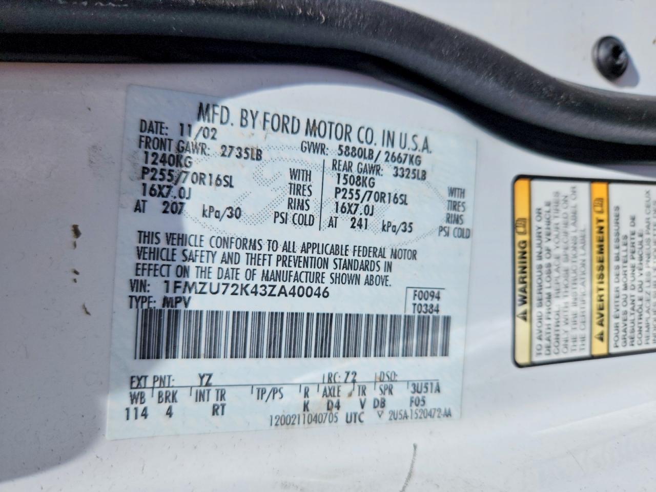 2003 FORD EXPLORER XLS photo 25