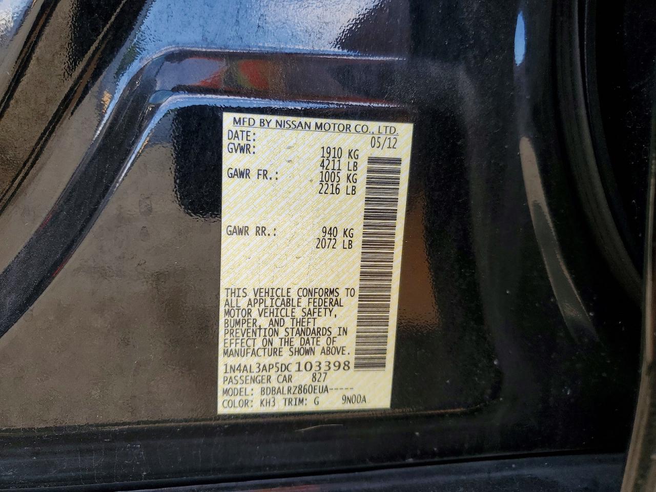 2013 NISSAN ALTIMA 2.5 photo 23