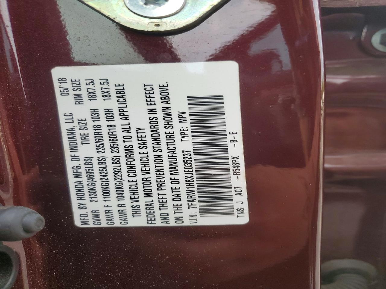 2018 HONDA CR-V EXL photo 40