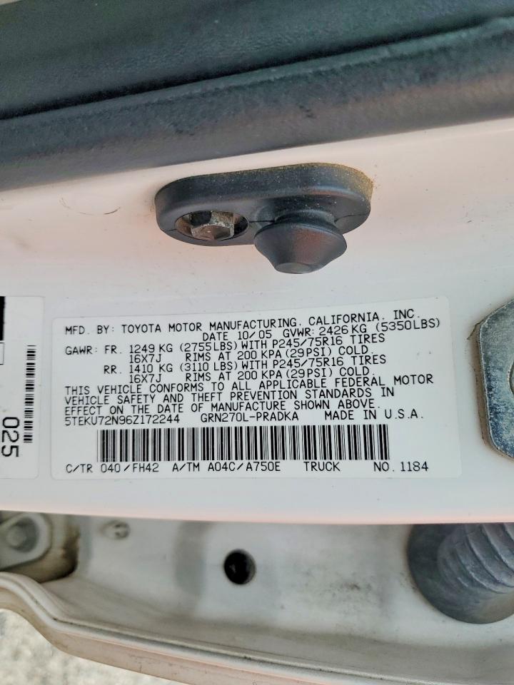 2006 TOYOTA TACOMA PRERUNNER V6 photo 23