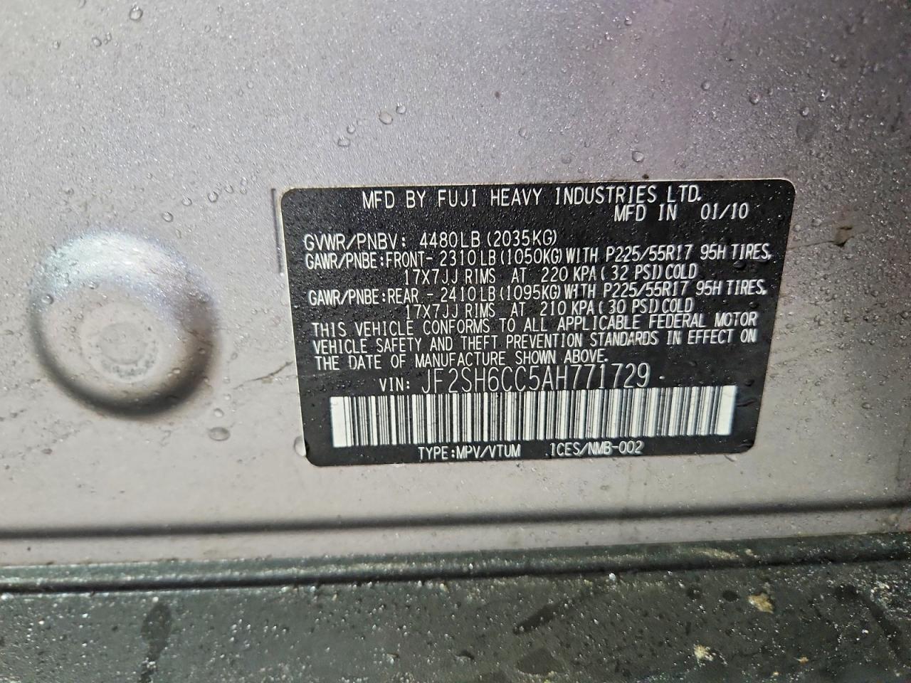 2010 SUBARU FORESTER 2.5X PREMIUM photo 34