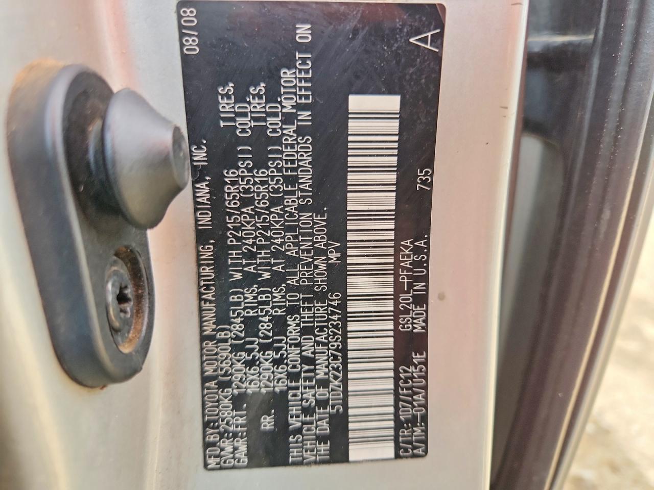 2009 TOYOTA SIENNA LE 7-PASSENGER photo 27