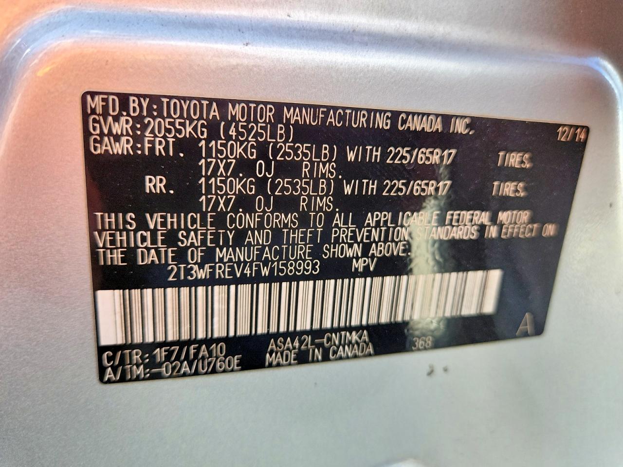 2015 TOYOTA RAV4 XLE photo 27