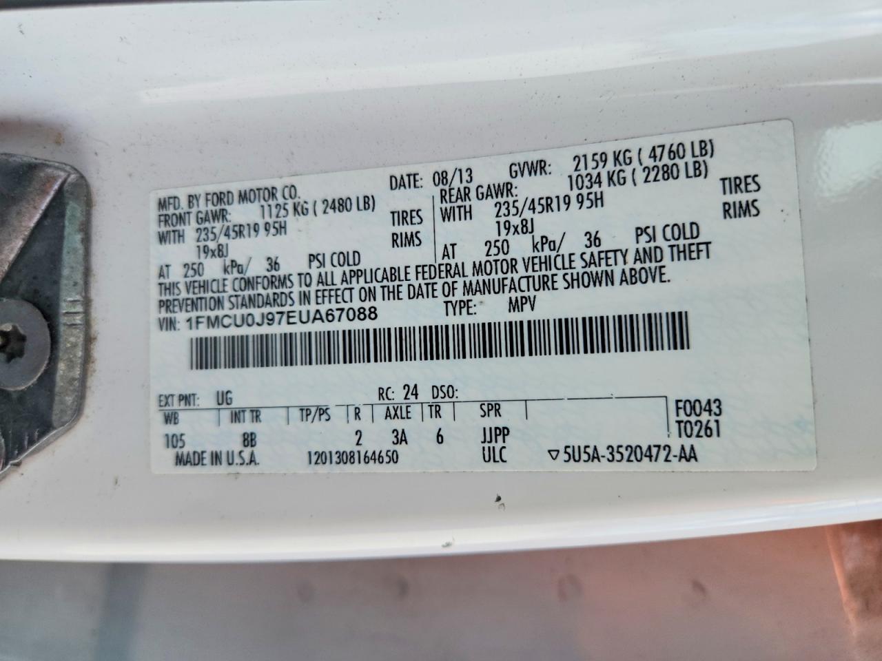 2014 FORD ESCAPE TITANIUM photo 27