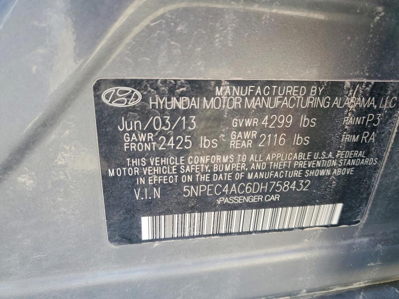 2013 HYUNDAI SONATA SE photo 34