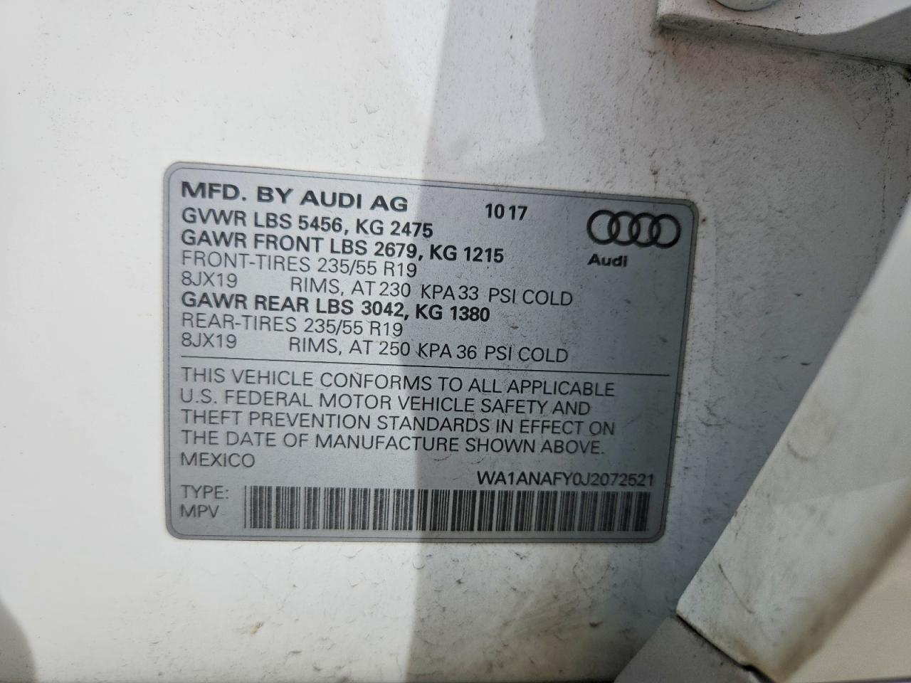 2018 AUDI Q5 PREMIUM photo 27
