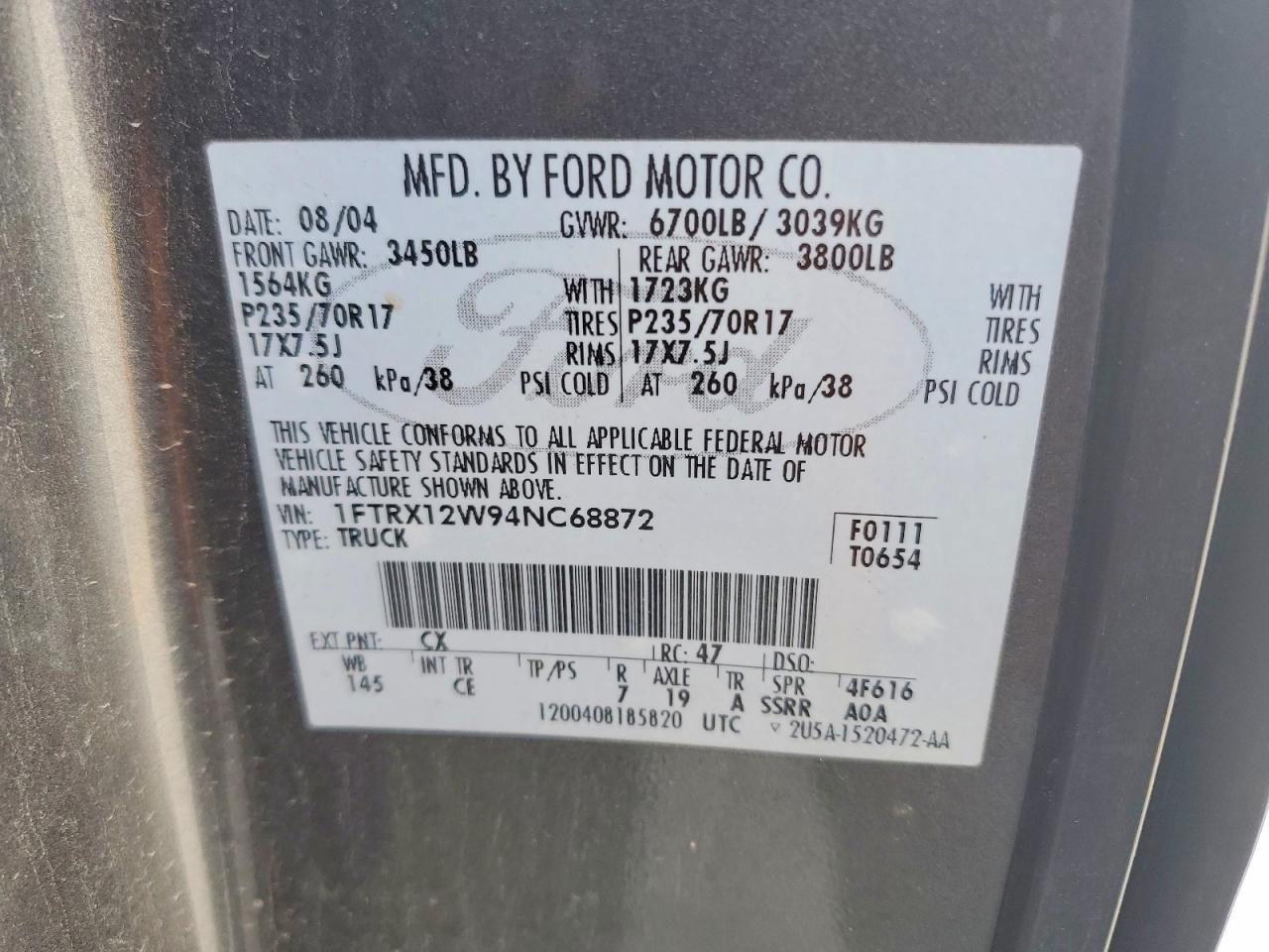 2004 FORD F150 photo 34