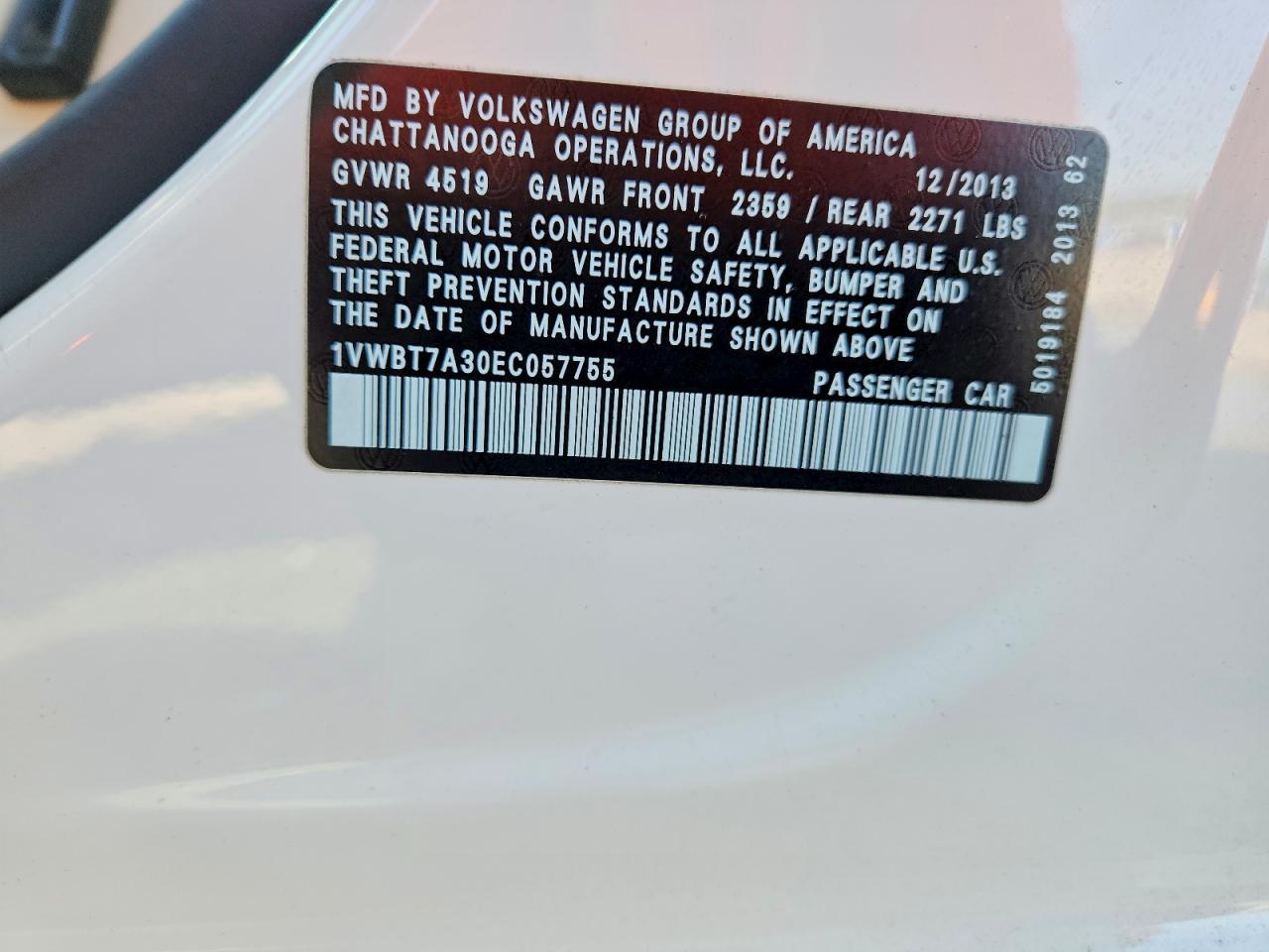 2014 VOLKSWAGEN PASSAT SE photo 23