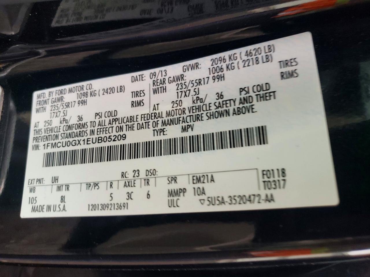 2014 FORD ESCAPE SE photo 13