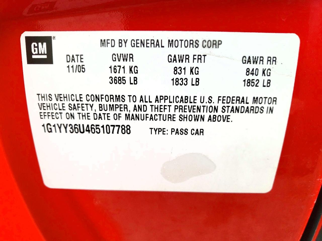 2006 CHEVROLET CORVETTE photo 23