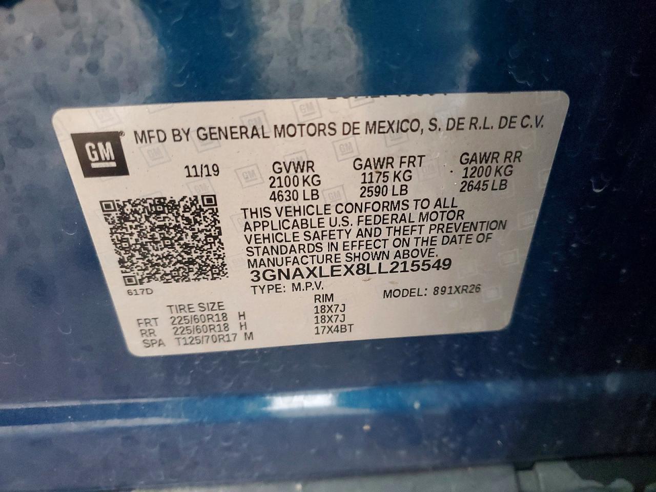 2020 CHEVROLET EQUINOX LT photo 25