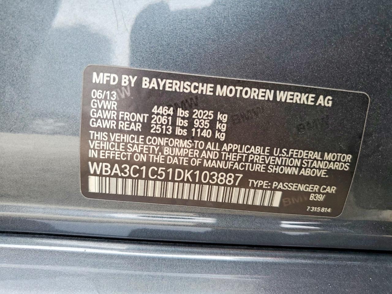 2013 BMW 328 I SULEV photo 12