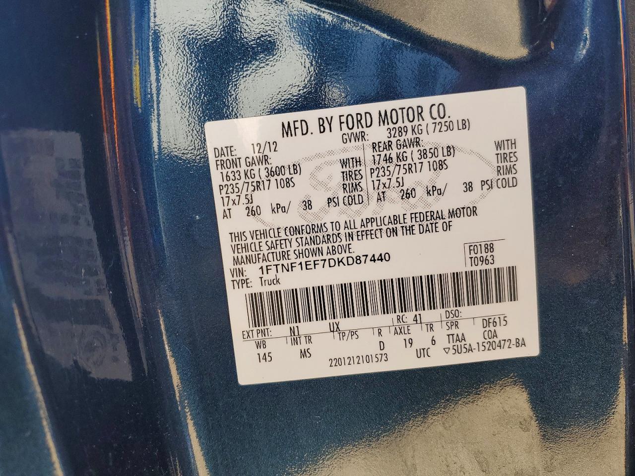 2013 FORD F150 photo 34
