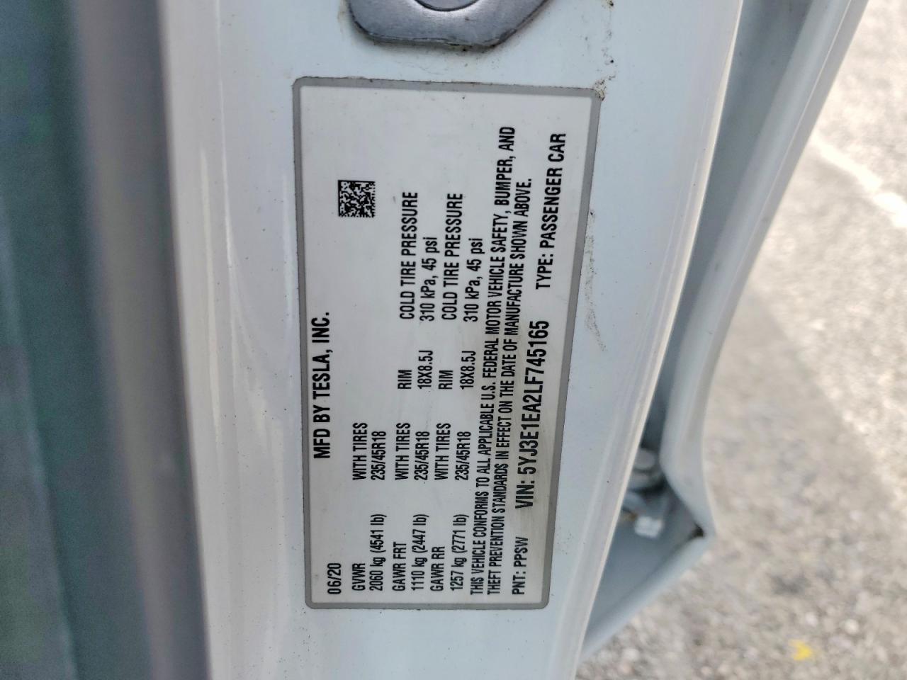 2020 TESLA MODEL 3 photo 25