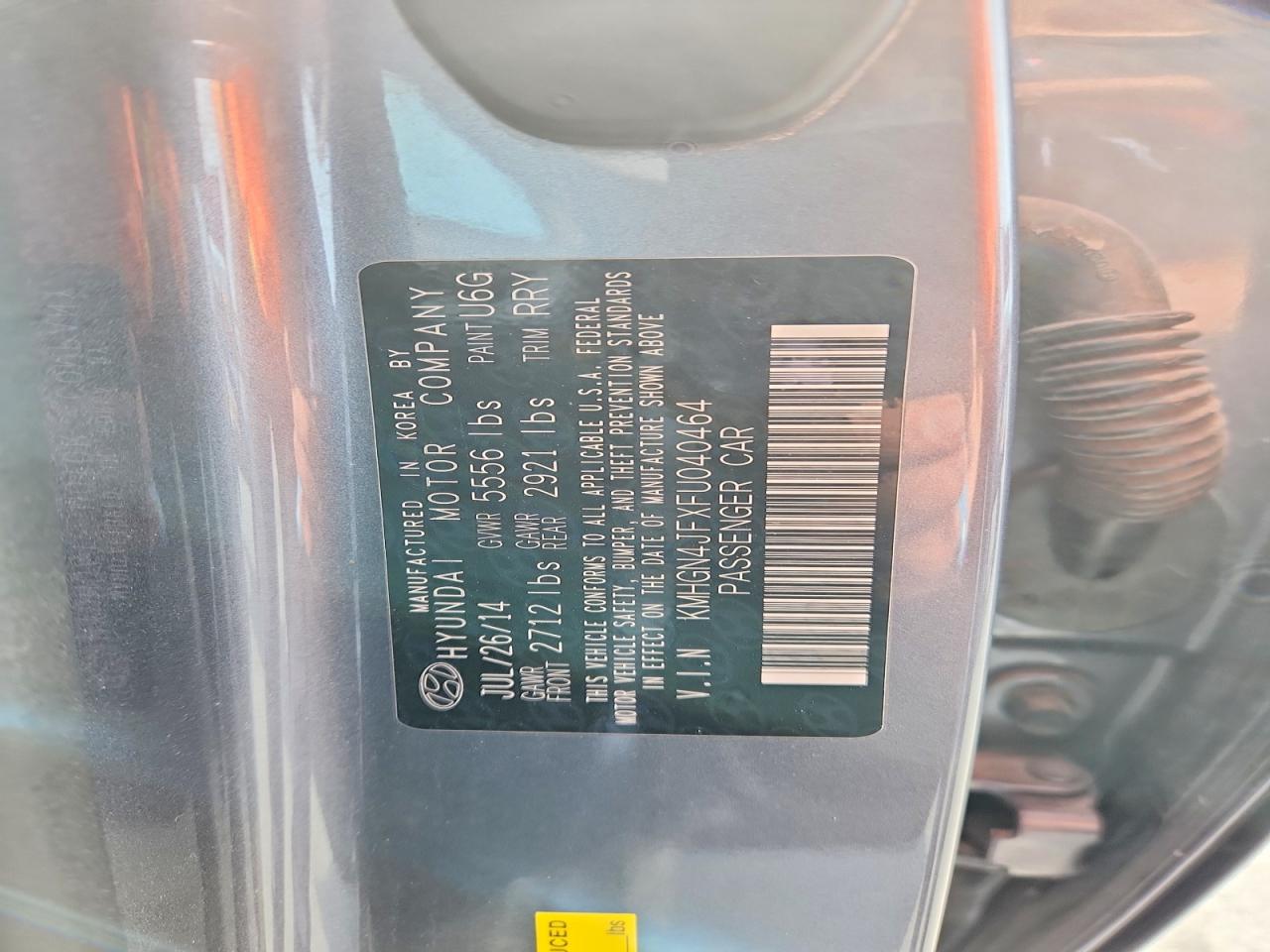 2015 HYUNDAI GENESIS 5.0L photo 23