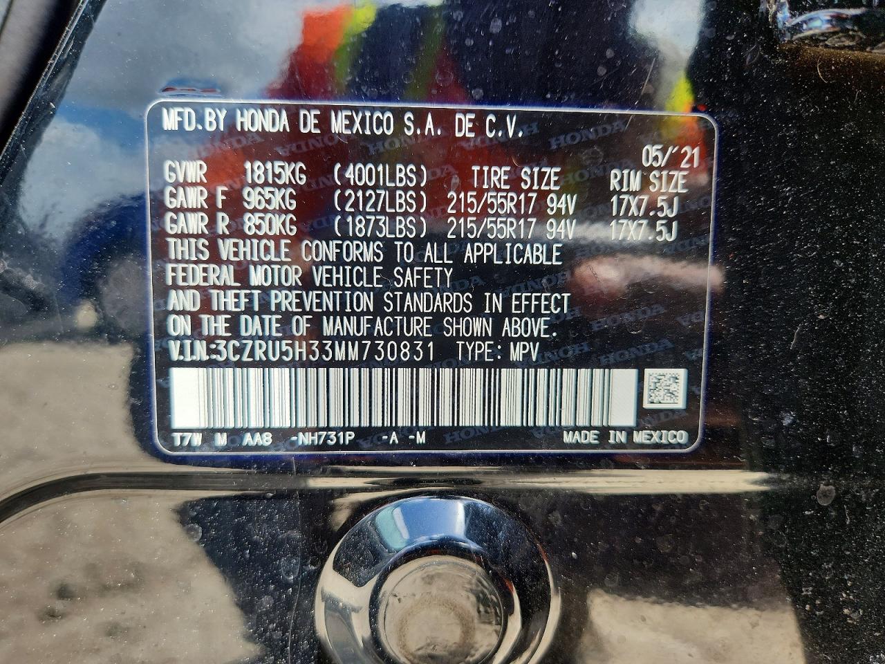 2021 HONDA HR-V LX photo 37