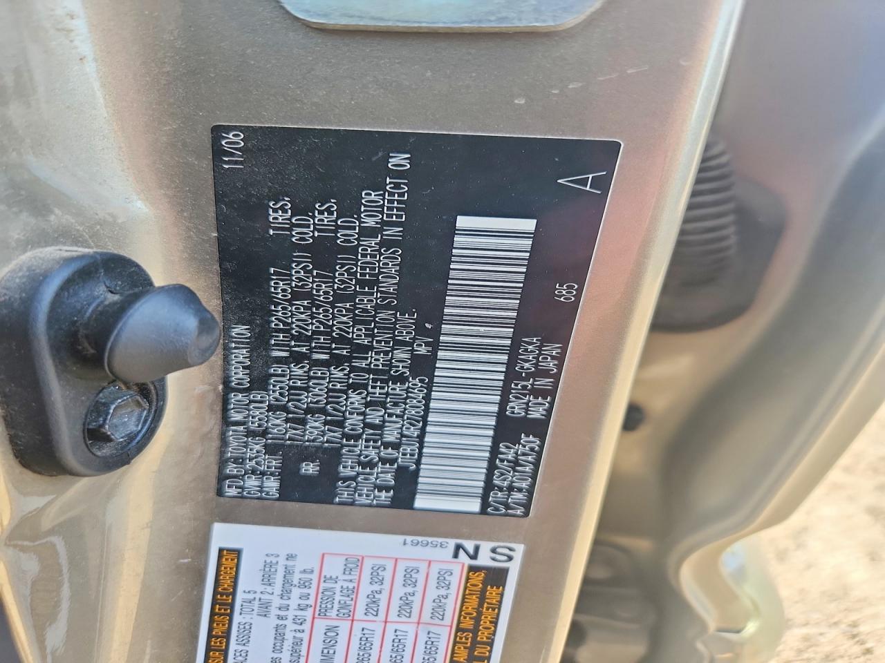 2007 TOYOTA 4RUNNER SR5 photo 25