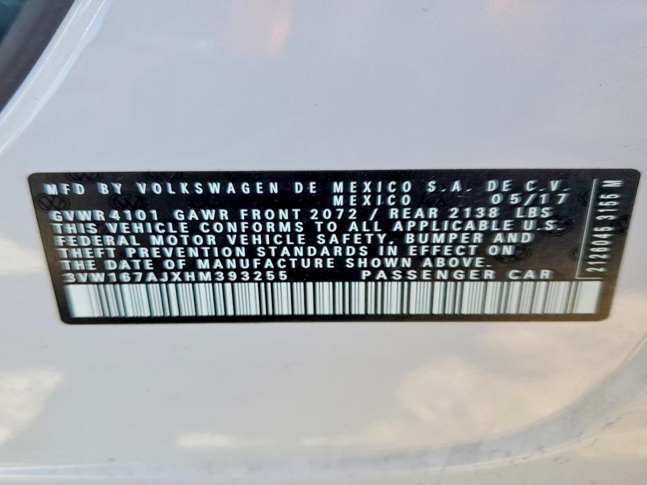 2017 VOLKSWAGEN JETTA S photo 25