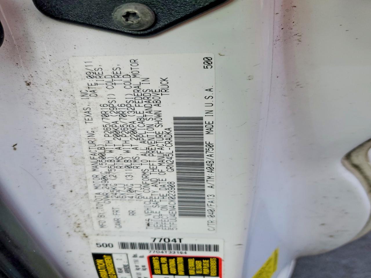 2012 TOYOTA TACOMA V6 photo 23