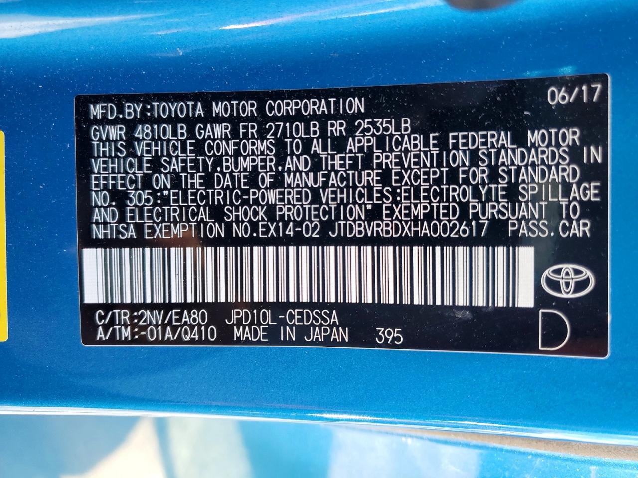 2017 TOYOTA MIRAI BASE photo 34