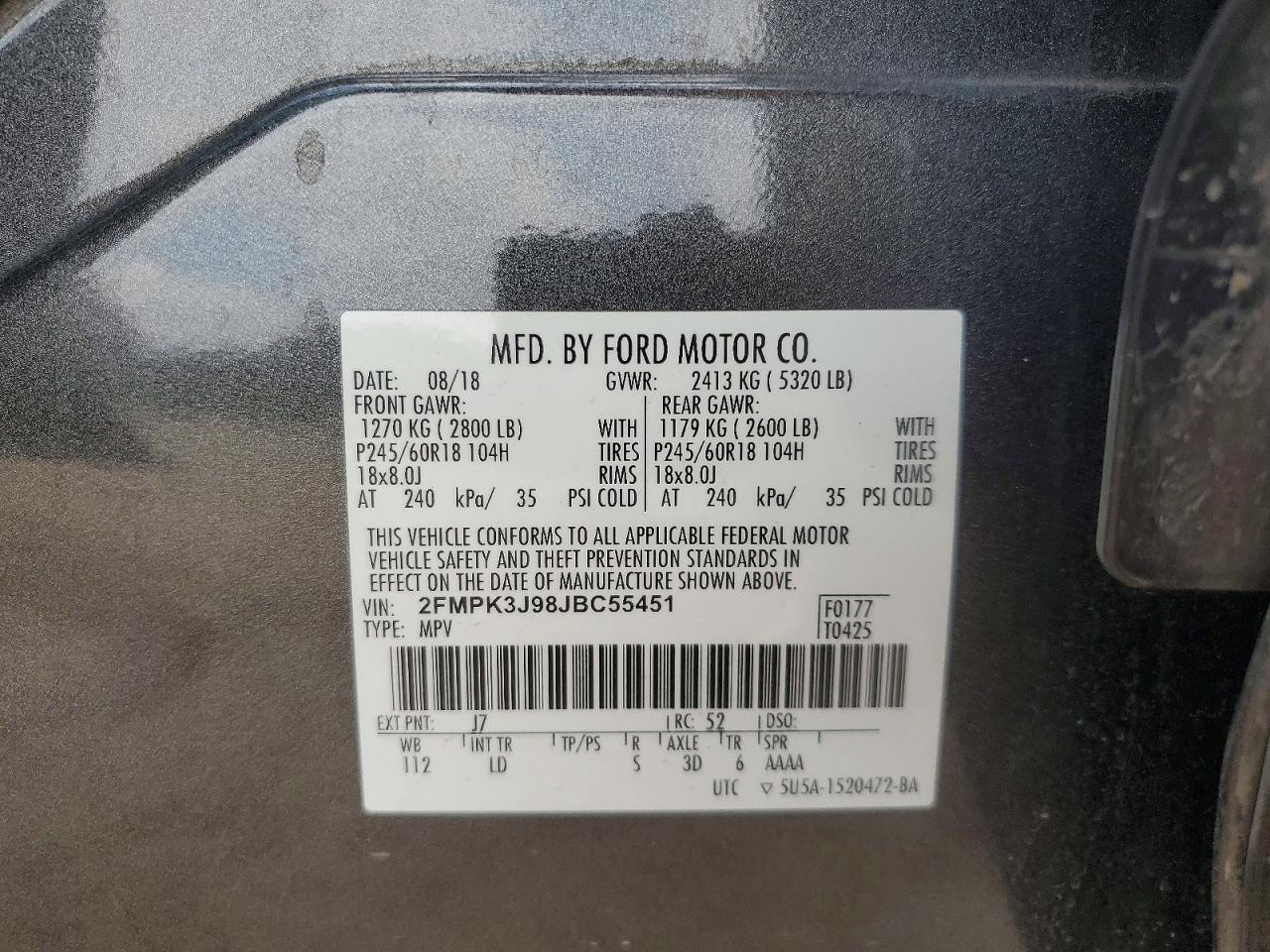 2018 FORD EDGE SEL photo 34
