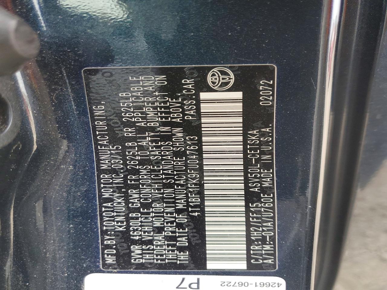 2015 TOYOTA CAMRY SE photo 34
