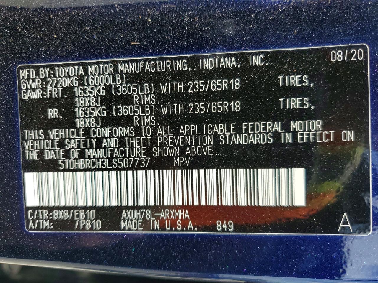 2020 TOYOTA HIGHLANDER HYBRID XLE photo 37