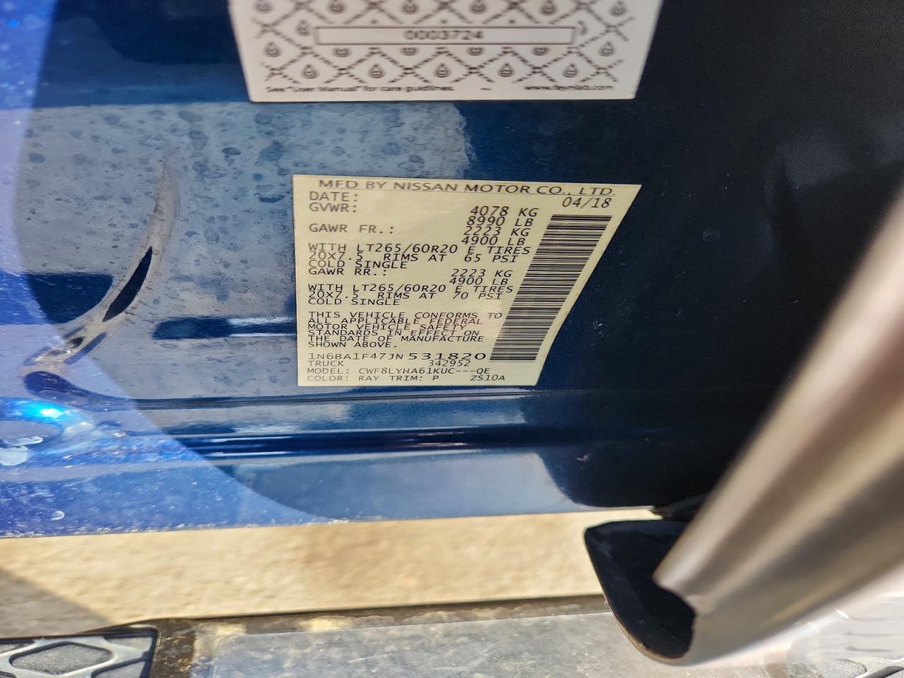 2018 NISSAN TITAN XD S photo 34