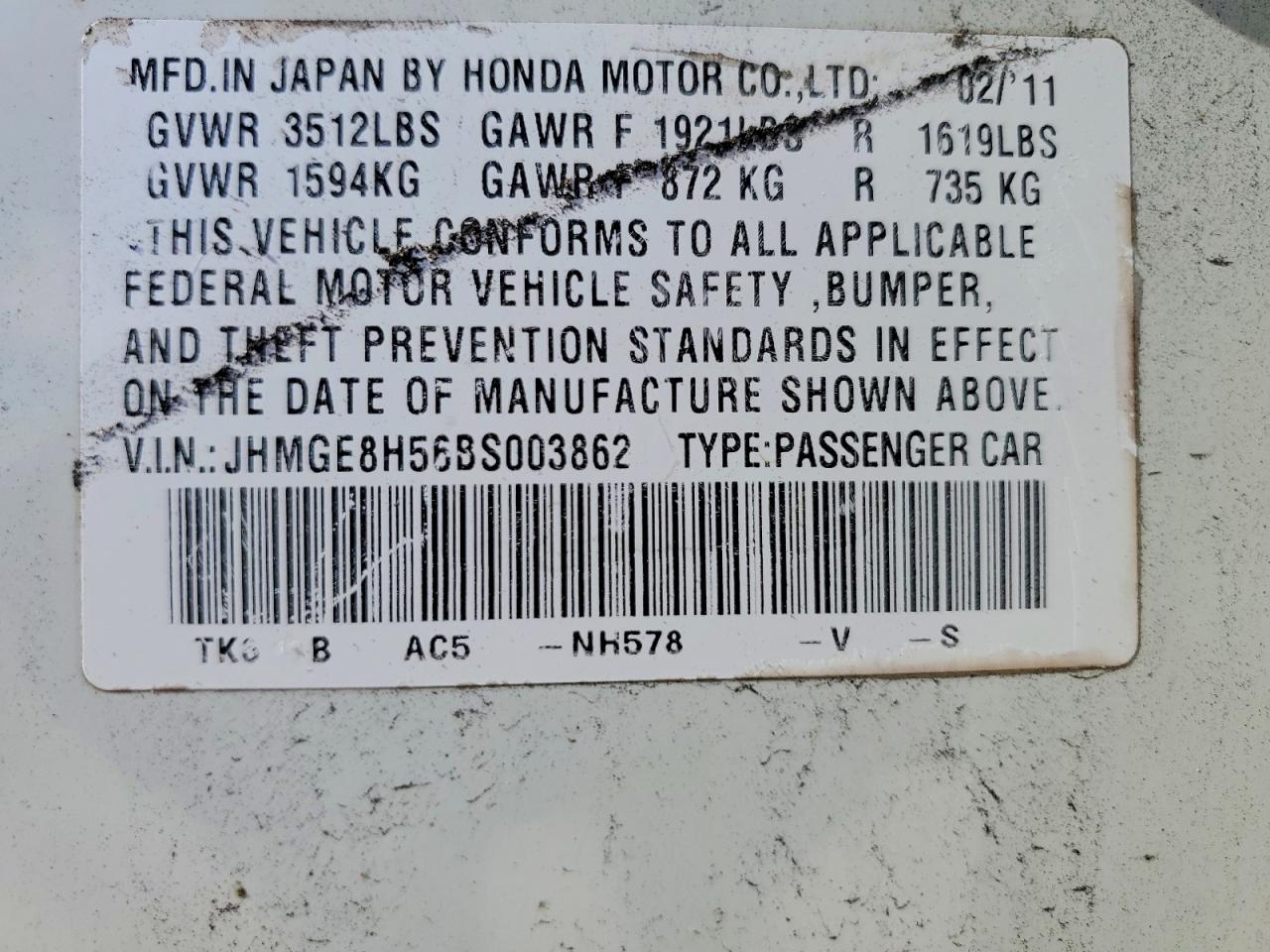 2011 HONDA FIT SPORT photo 34