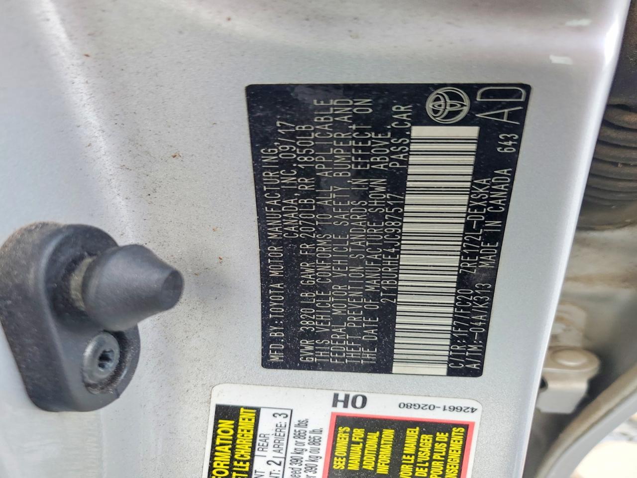 2018 TOYOTA COROLLA SE photo 23