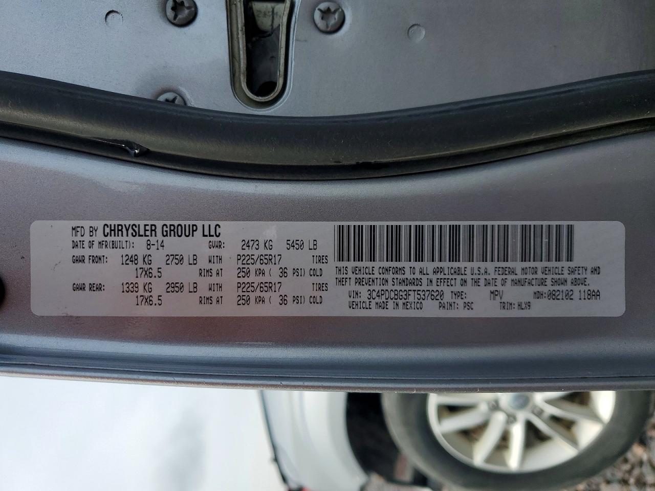 2015 DODGE JOURNEY SXT photo 14