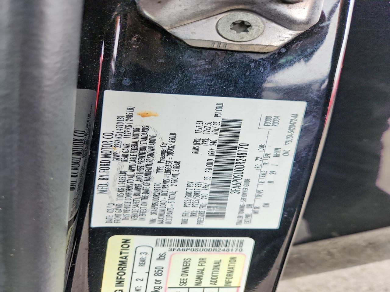 2013 FORD FUSION TITANIUM PHEV photo 23