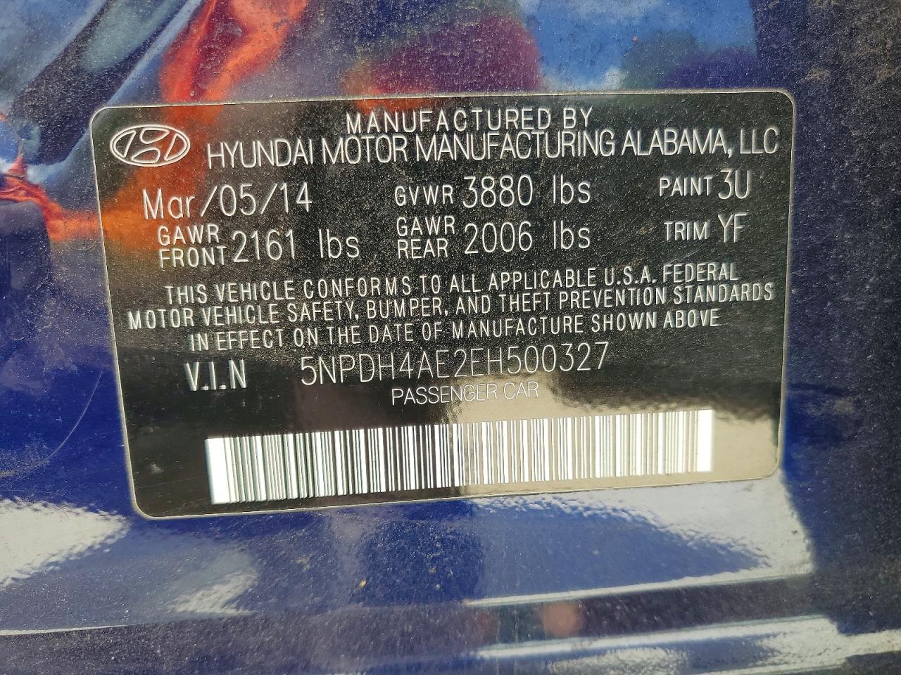 2014 HYUNDAI ELANTRA SE photo 12