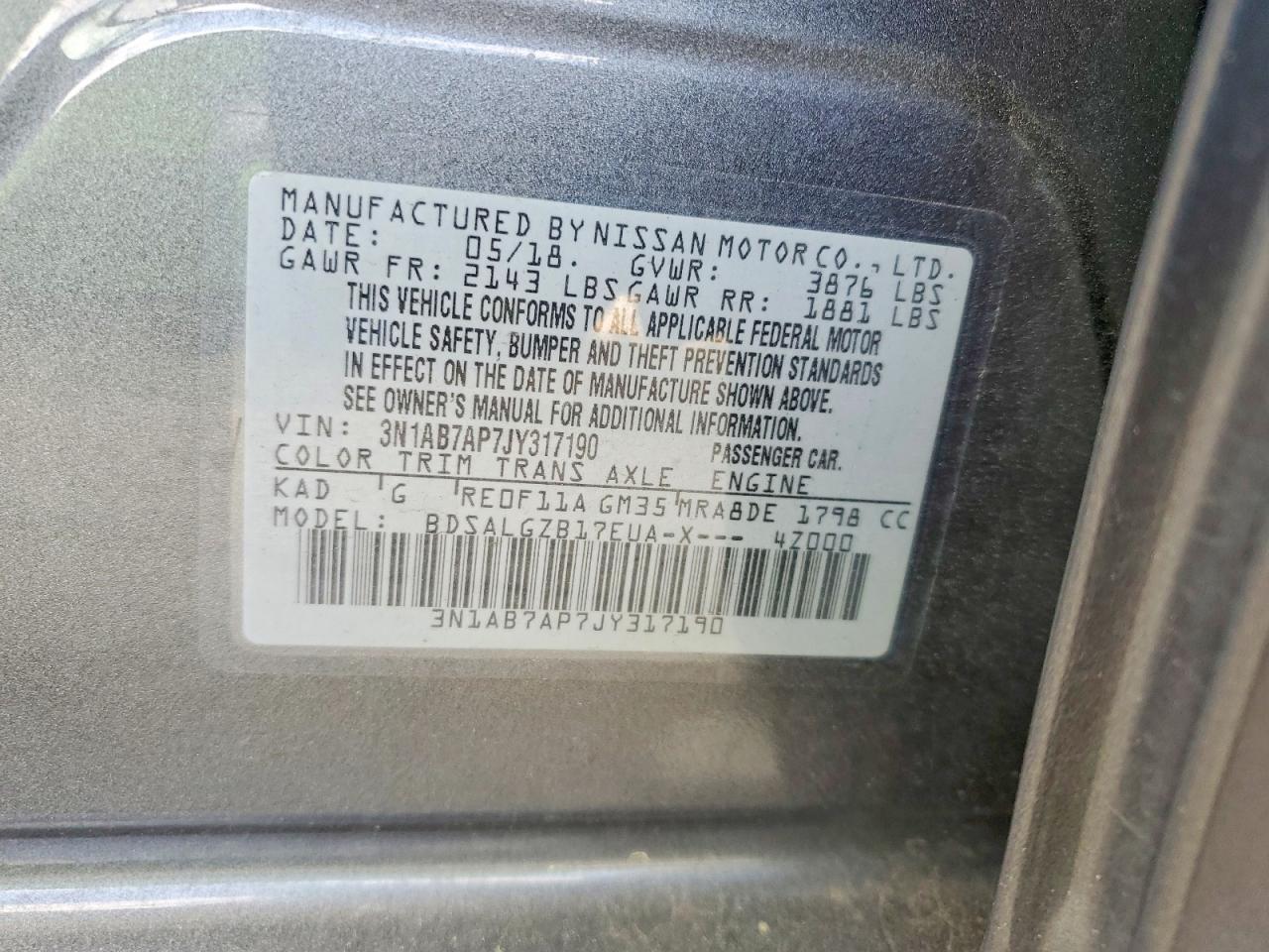 2018 NISSAN SENTRA SL photo 34