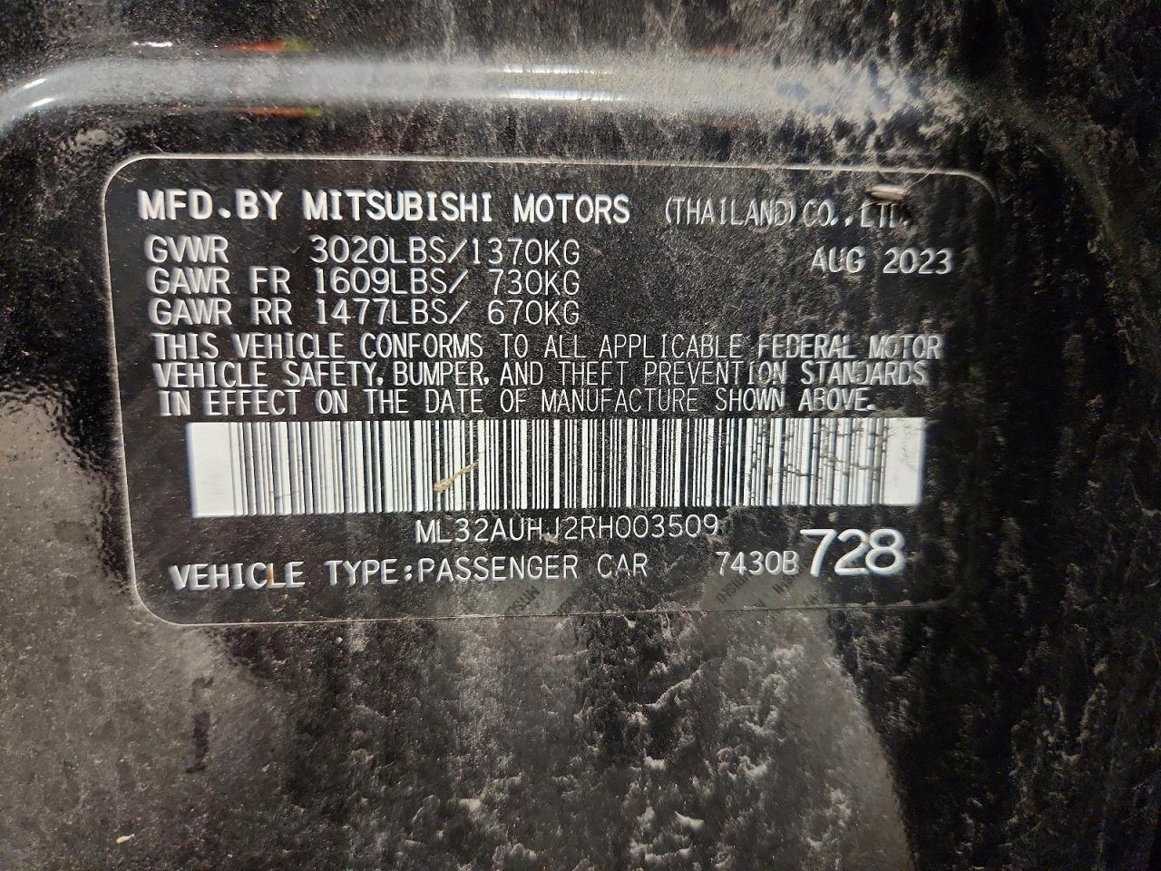 2024 MITSUBISHI MIRAGE ES photo 37