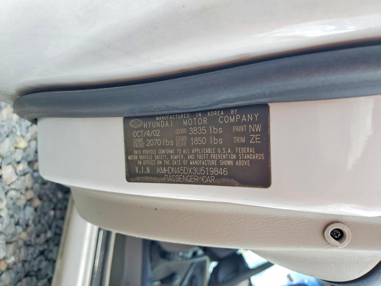 2003 HYUNDAI ELANTRA GLS photo 34