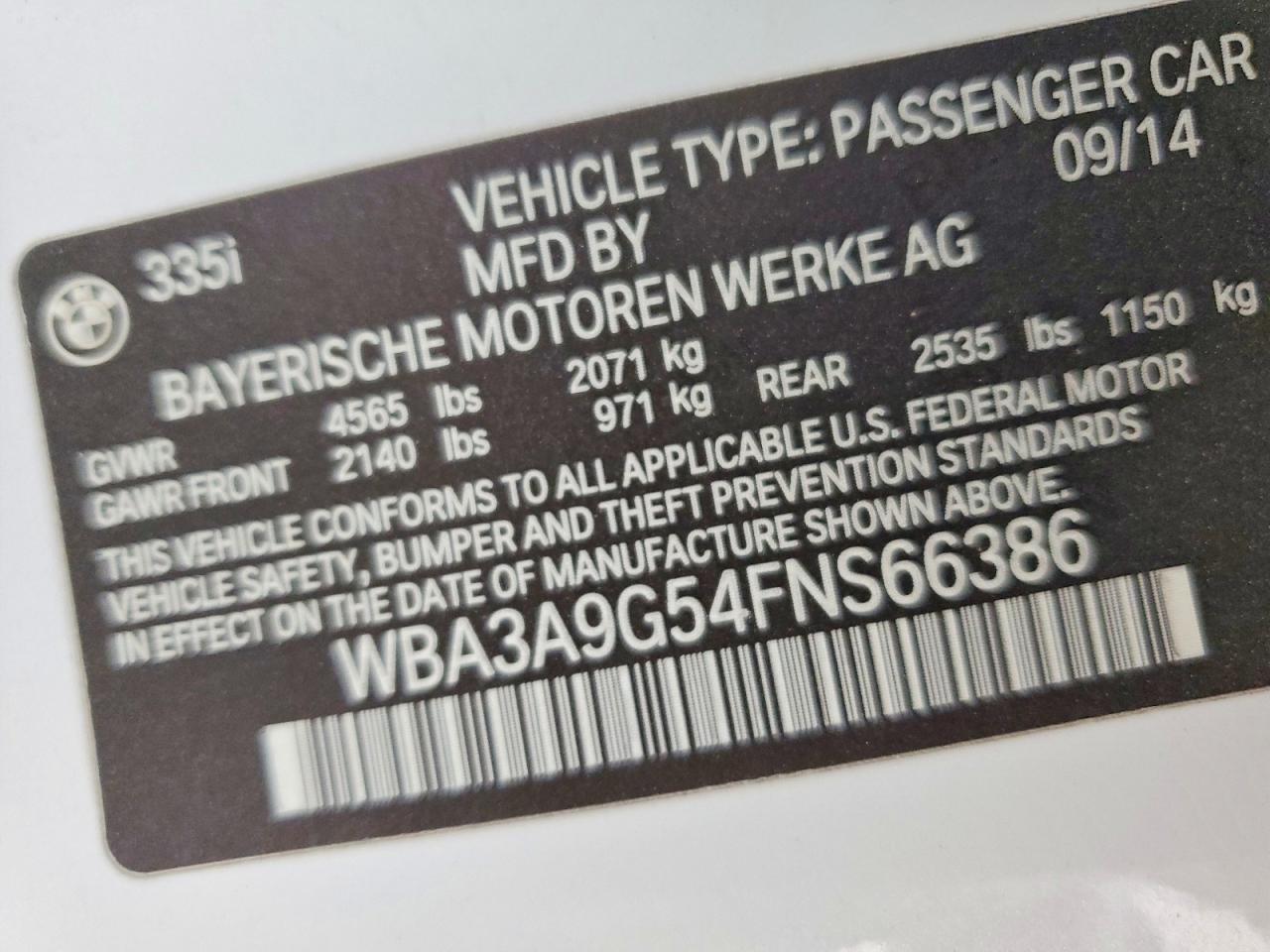 2015 BMW 335 I photo 12