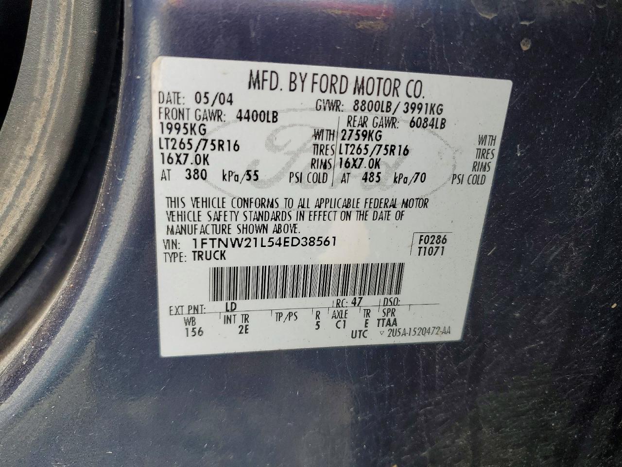 2004 FORD F250 SUPER DUTY photo 23