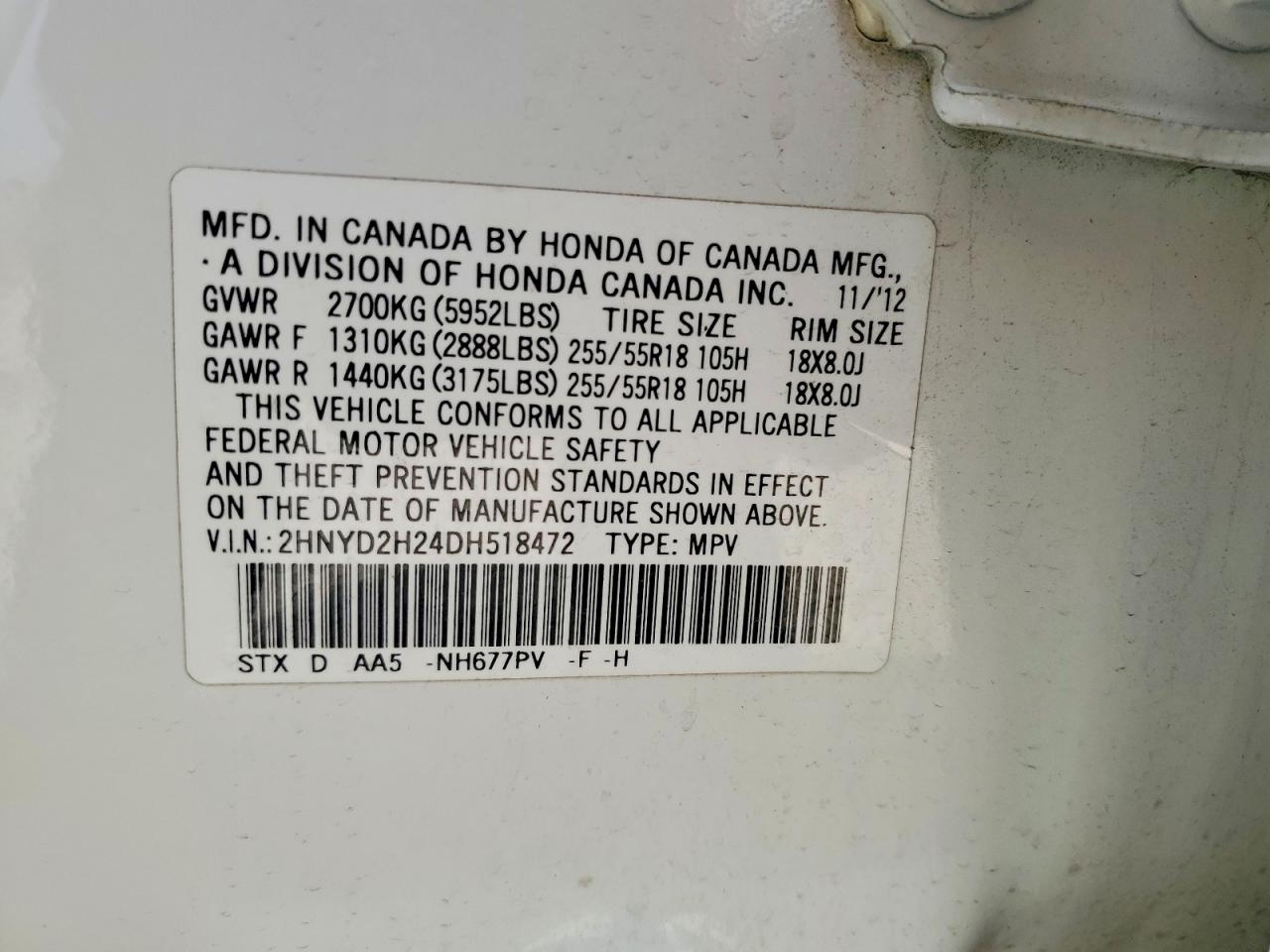 2013 ACURA MDX photo 13