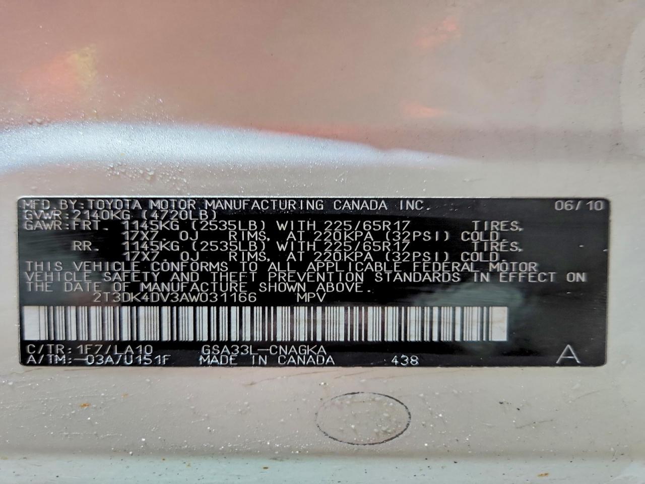 2010 TOYOTA RAV4 LIMITED photo 23