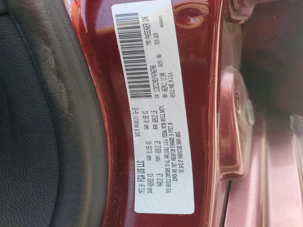 2015 CHRYSLER 200 LIMITED photo 37