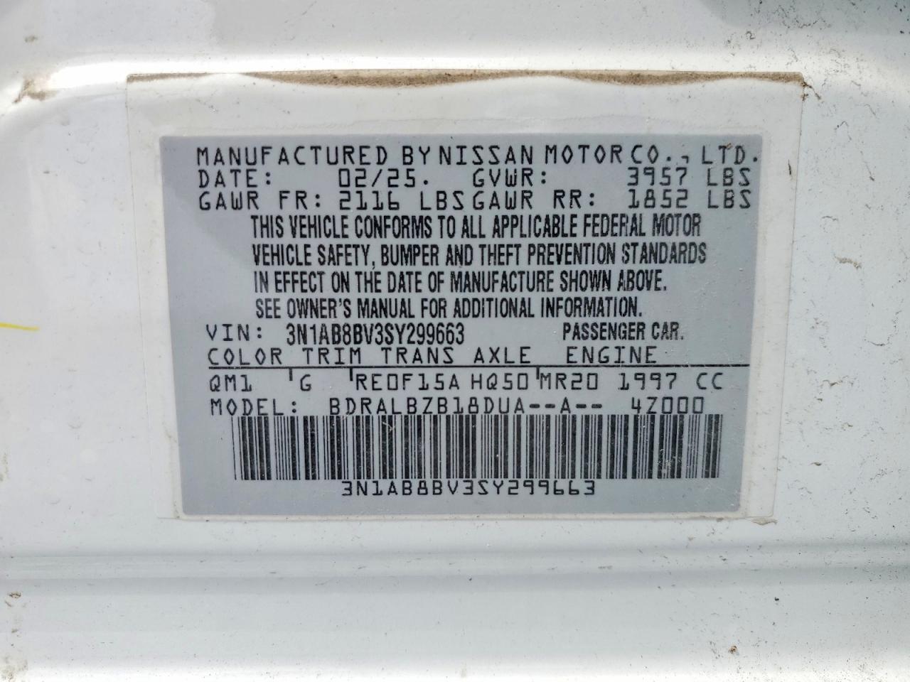 2025 NISSAN SENTRA S photo 12