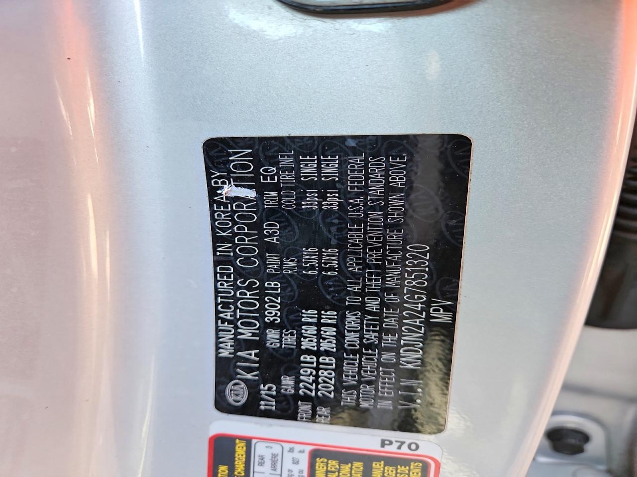 2016 KIA SOUL BASE photo 37