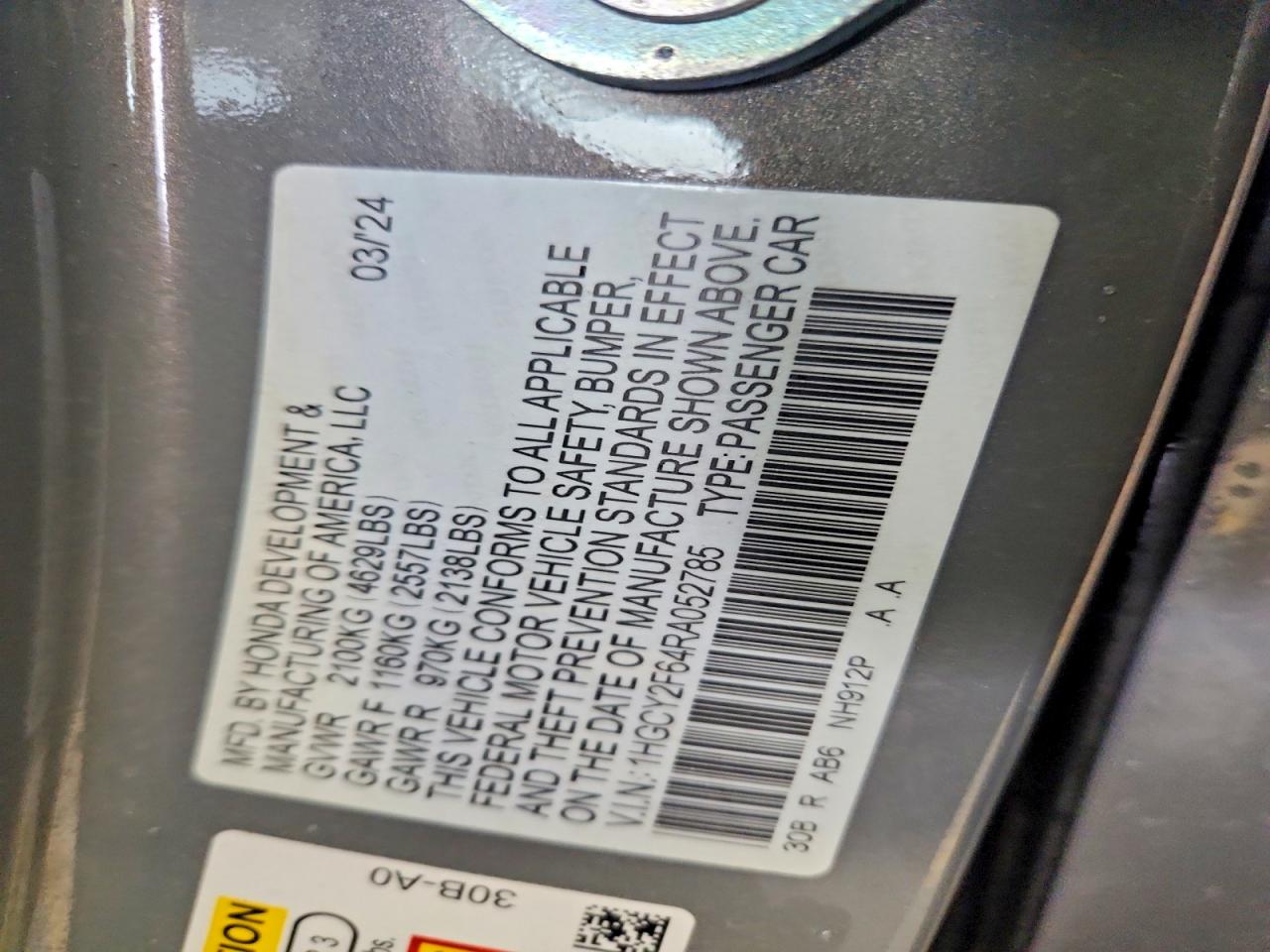 2024 HONDA ACCORD HYBRID EXL photo 12